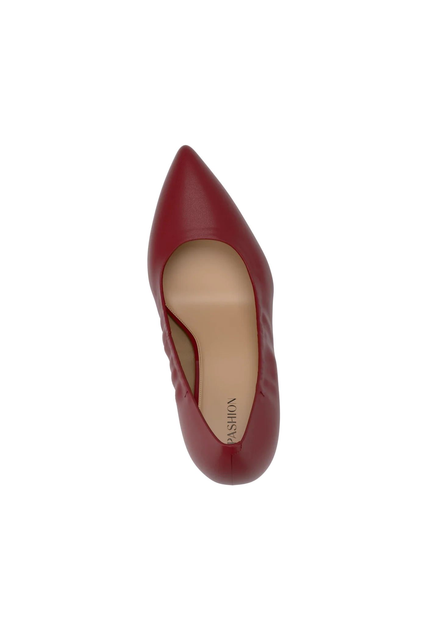 The Pump - Merlot Stretch Leather Flat