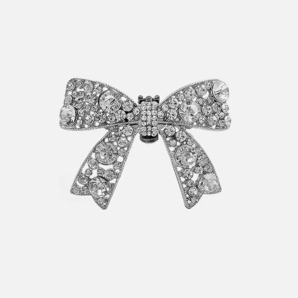 Rhinestone Bow Toe Clip