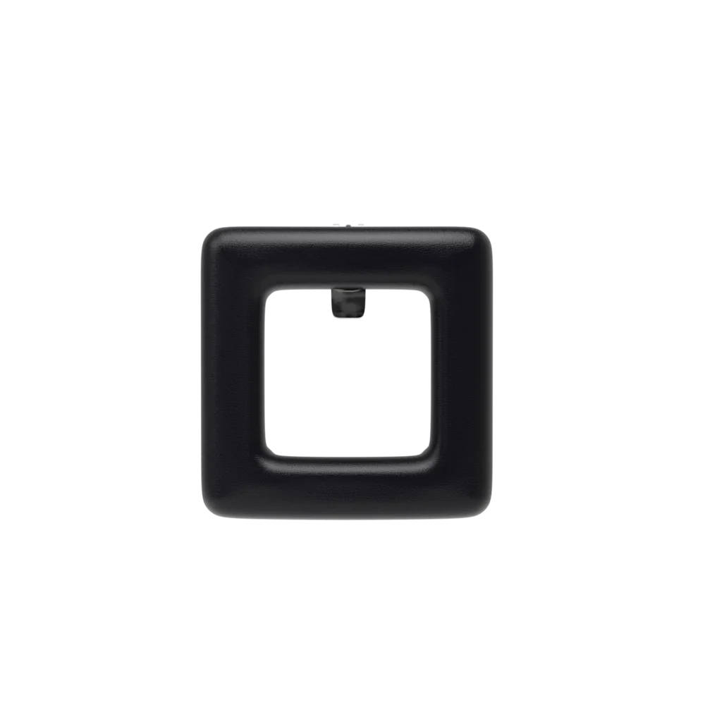 Square Coal Leather Toe Clip
