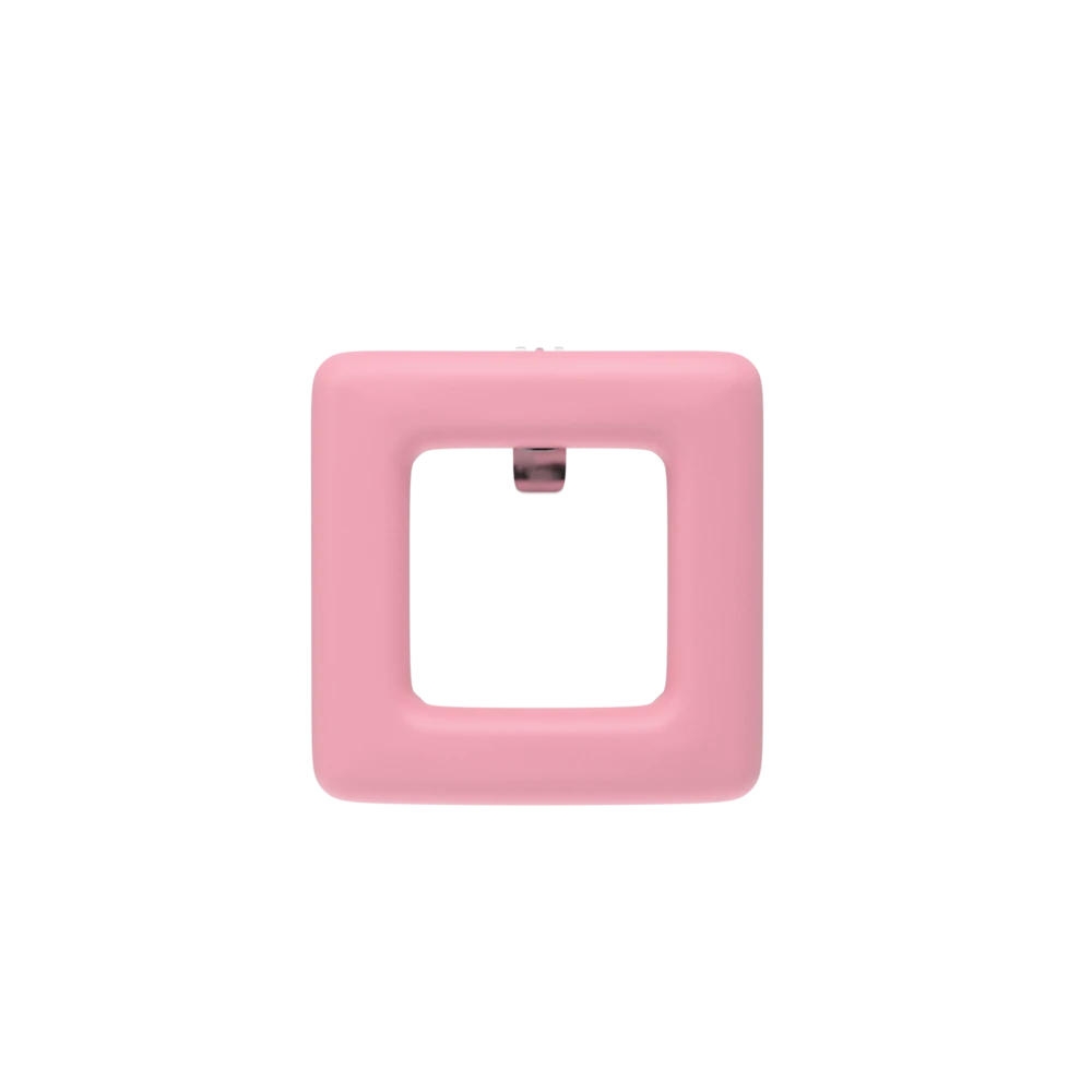 Square Pink Leather Toe Clip