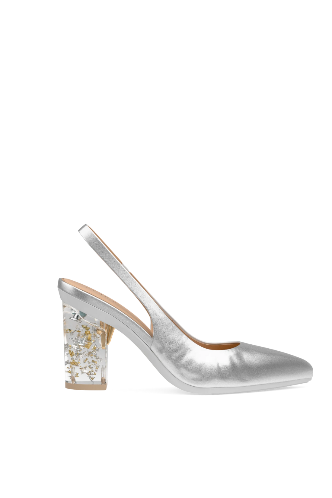 Block Heel Kit 4 Transparent Silver & Gold Tinsel