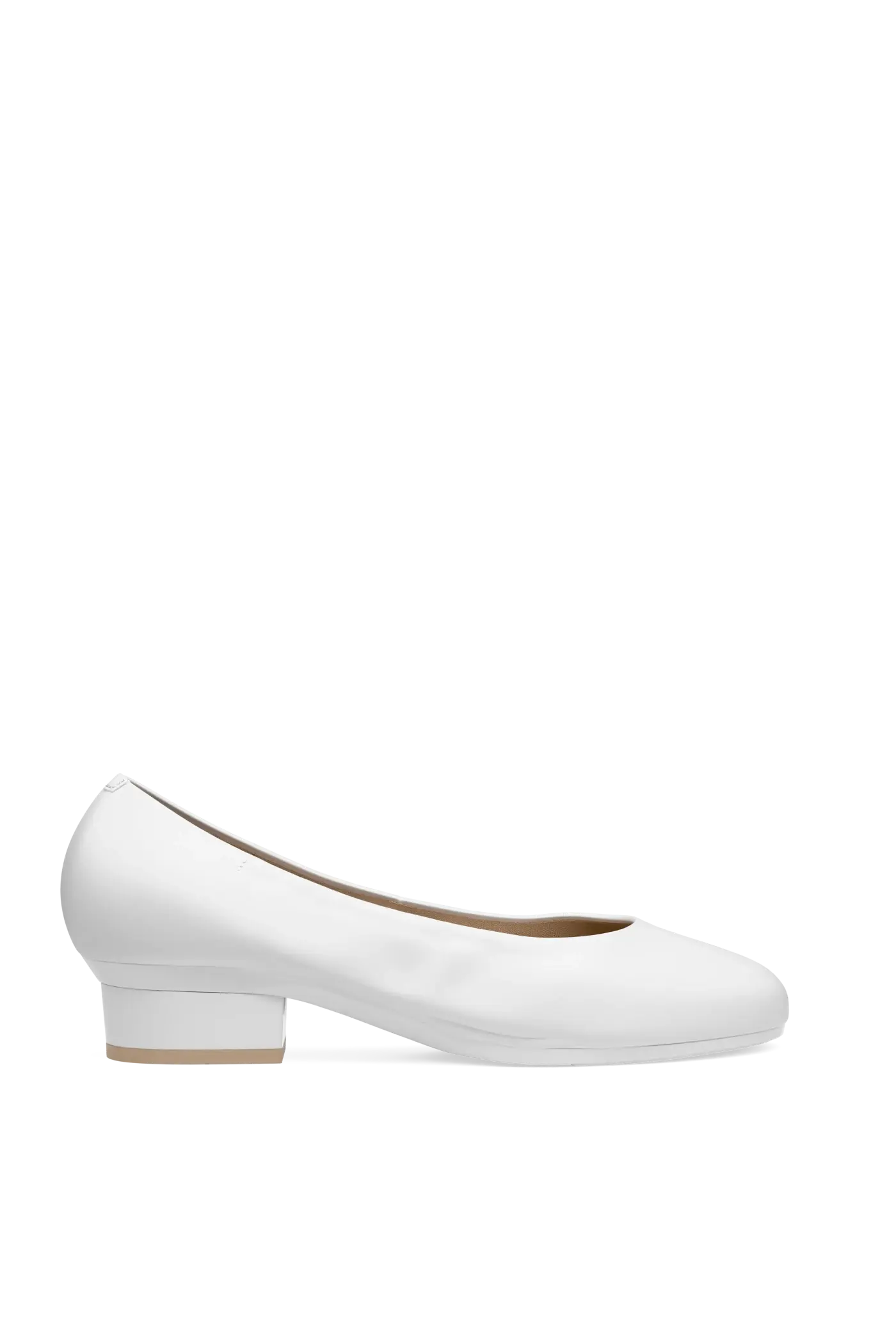 The Ballet Pump - White Leather