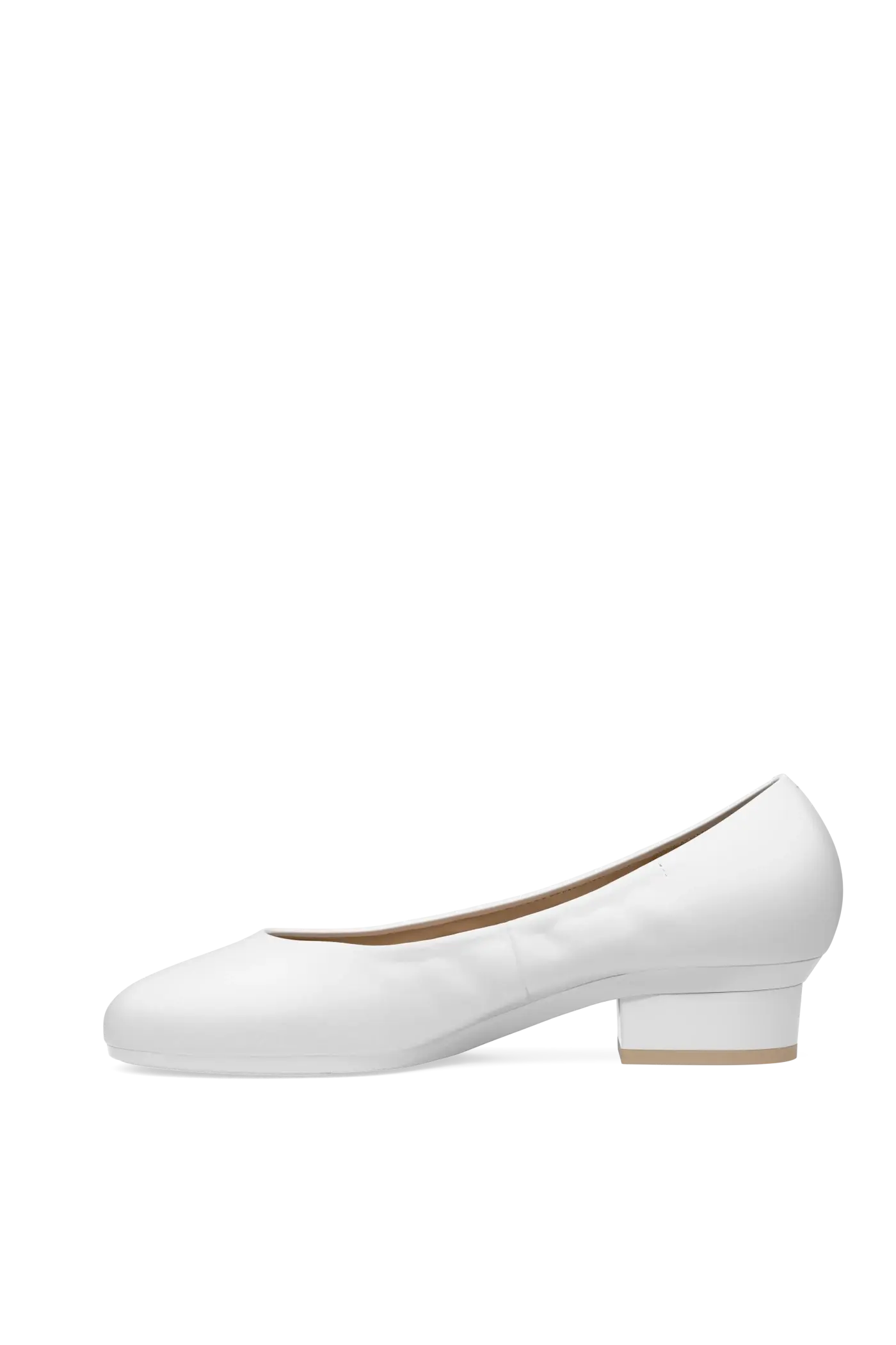 The Ballet Pump - White Leather