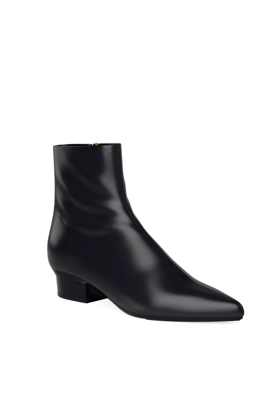 The Bootie - Coal Stretch Leather
