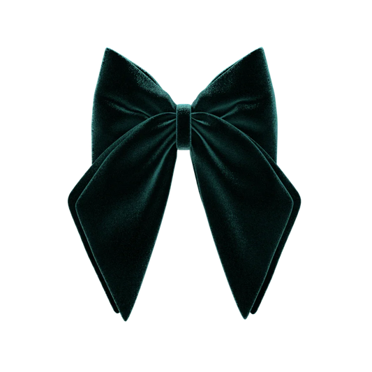 Bow Forest Velvet Clip