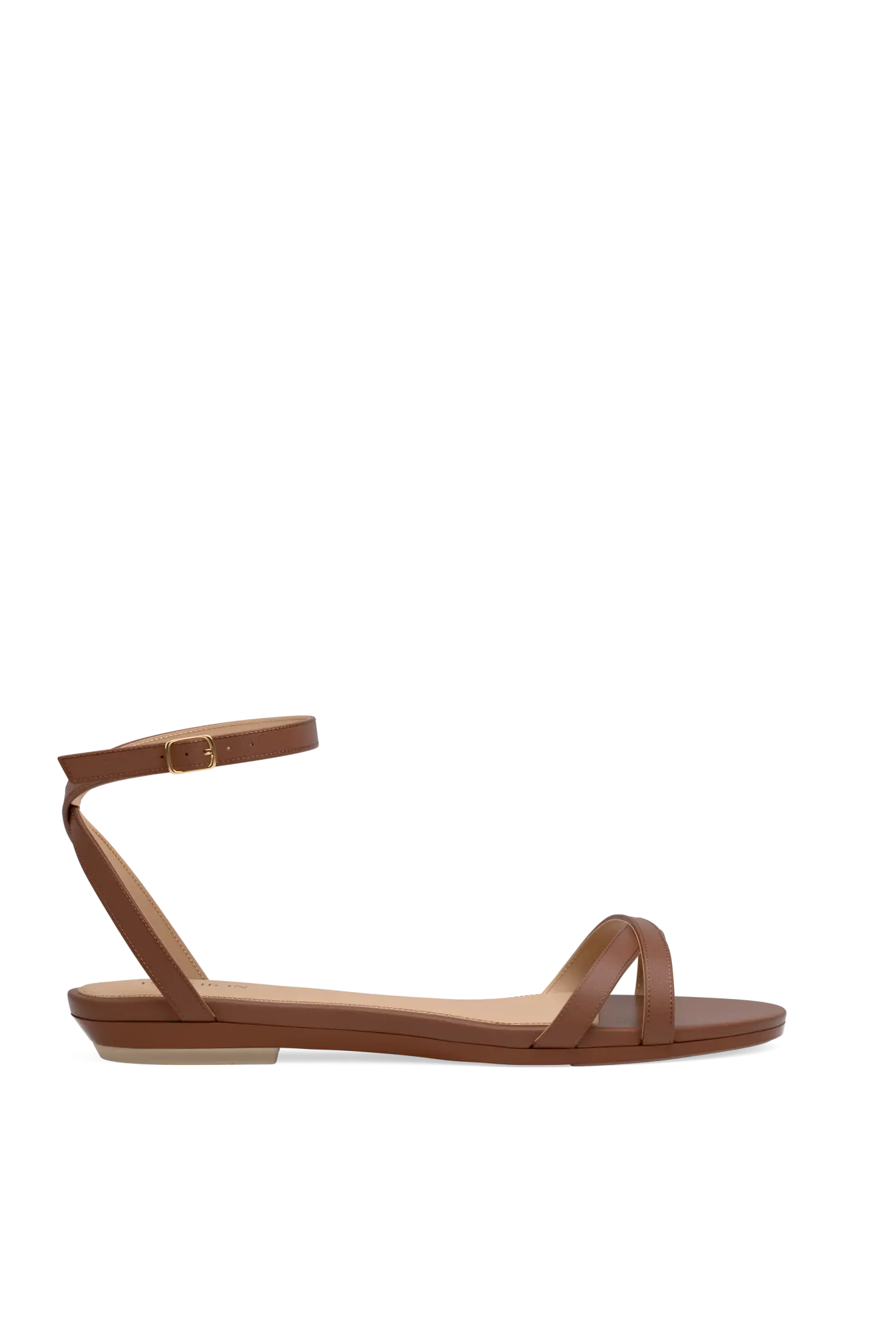 The Brynn - Walnut Leather Flat