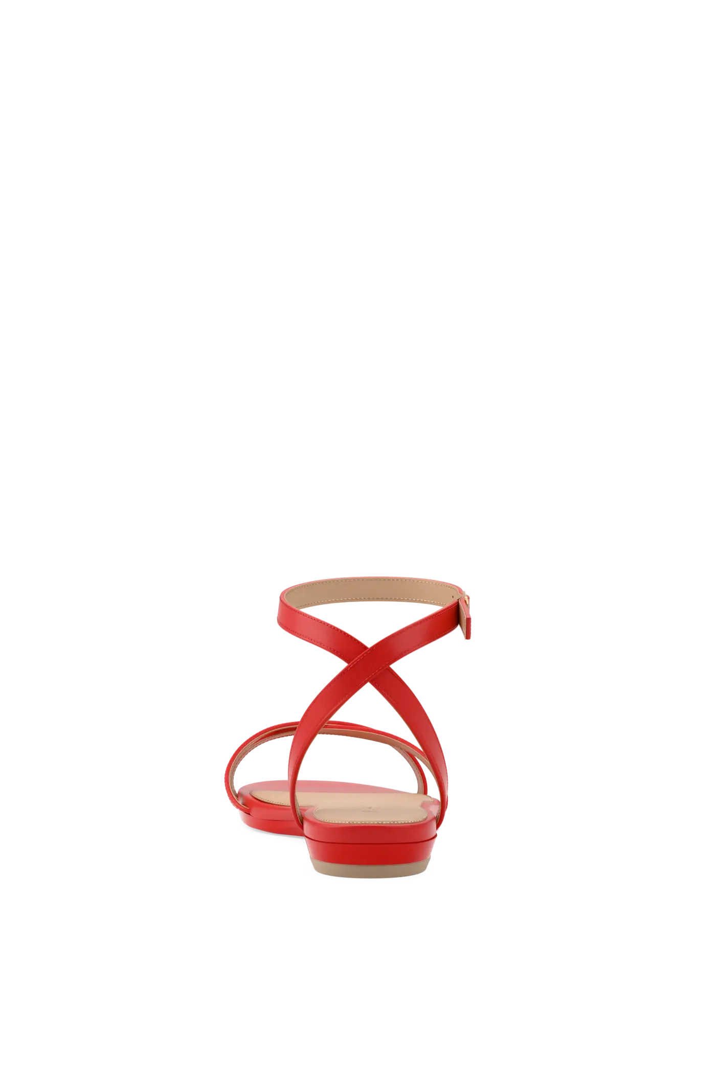 The Brynn - Cherry Red Leather Flat