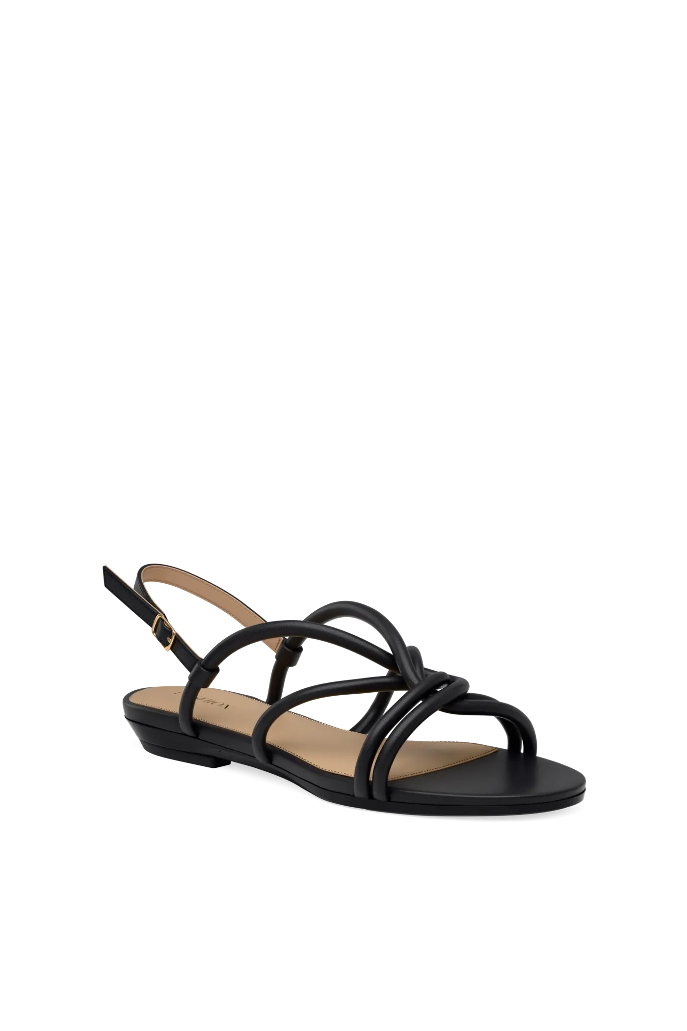 The Capri - Coal Vegan Leather Flat