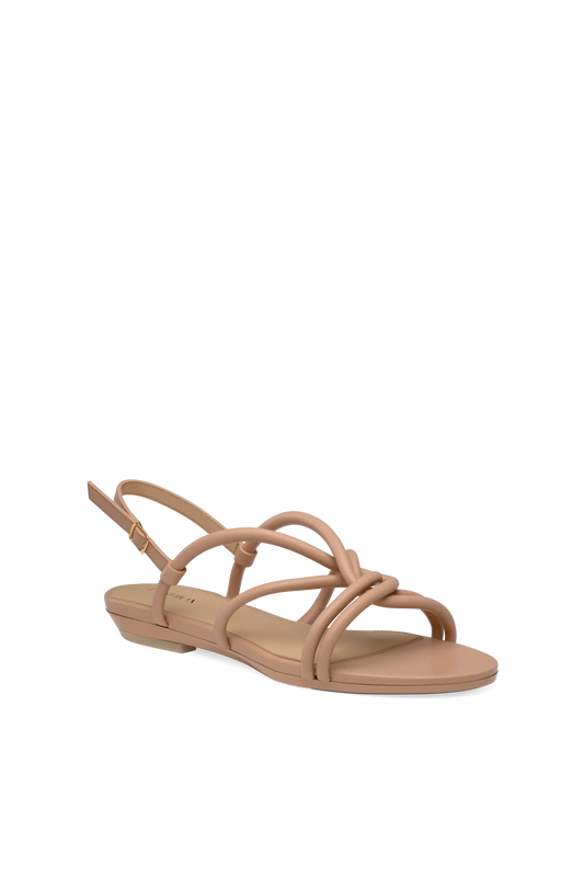 The Capri - Latte Vegan Leather Flat