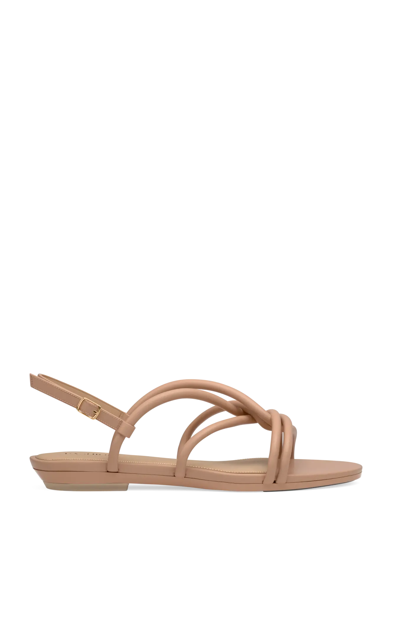 The Capri - Latte Vegan Leather Flat