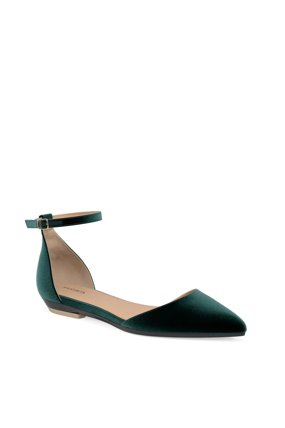 The D'Orsay - Forest Velvet Flat