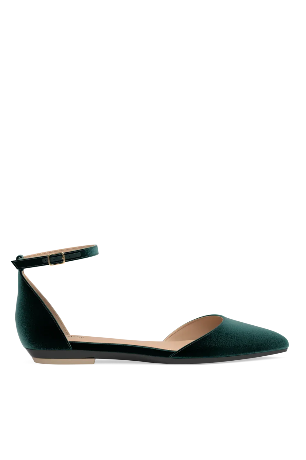 The D'Orsay - Forest Velvet Flat