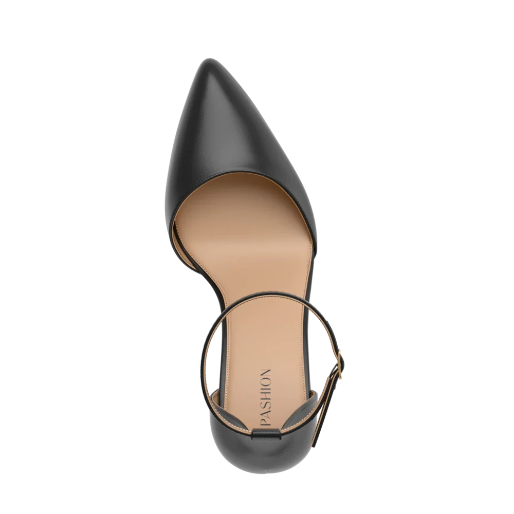 The D'Orsay - Coal Satin Flat - FINAL SALE