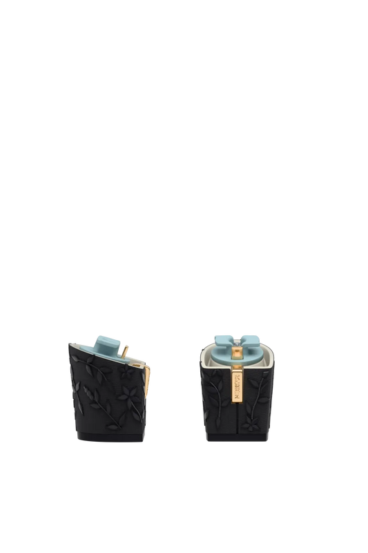 Block Heel Kit 3 Coal Floral Embroidery