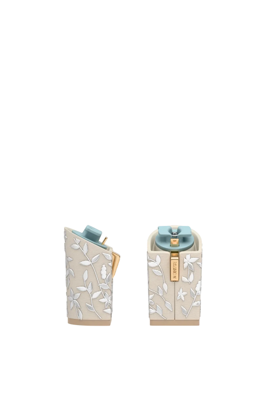 Block Heel Kit 4 Ivory Floral Embroidery