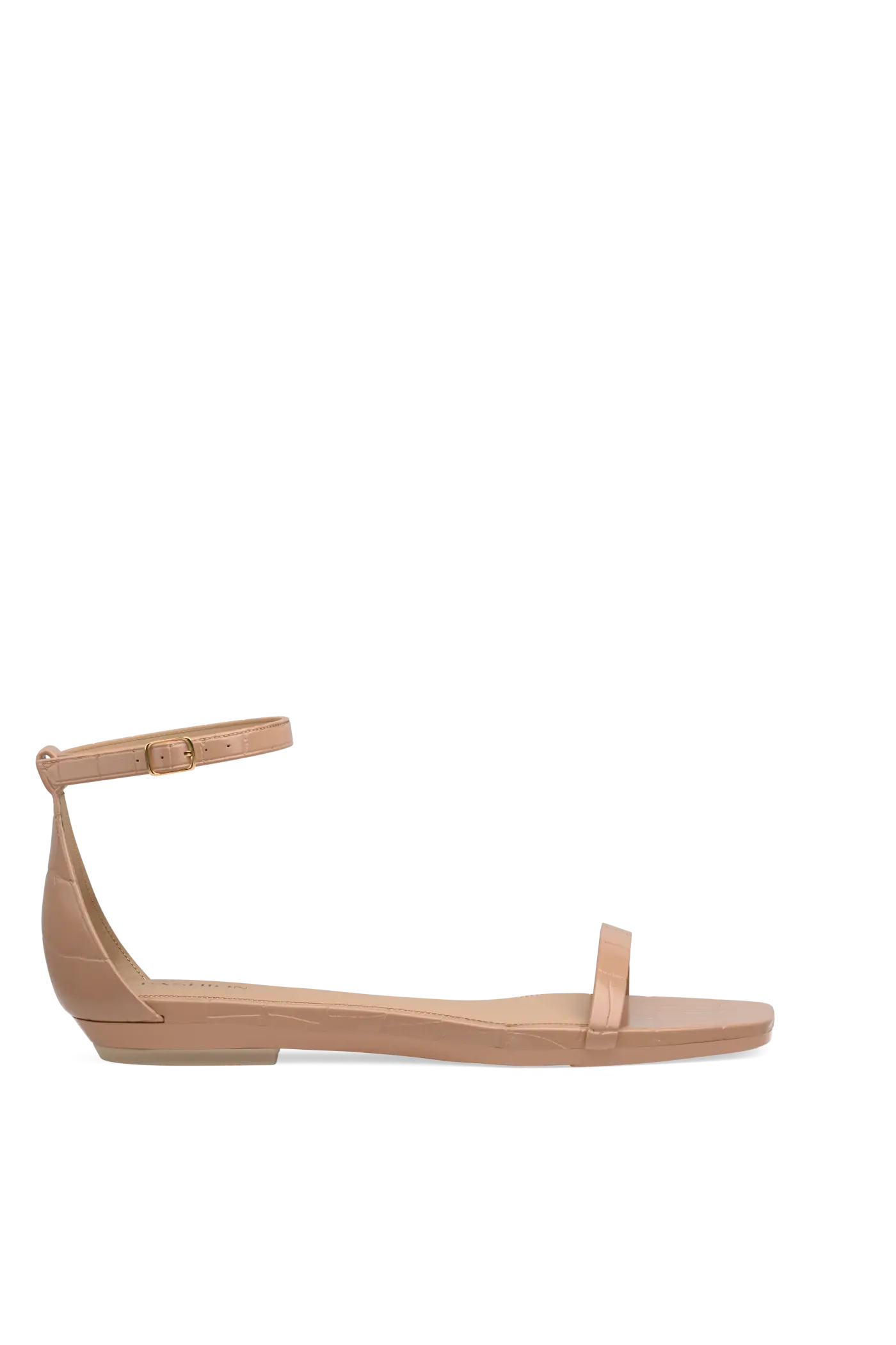 The Gigi - Latte Crocodile Flat