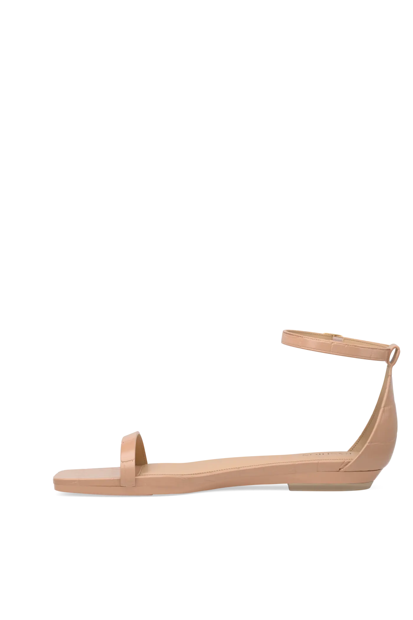 The Gigi - Latte Crocodile Flat