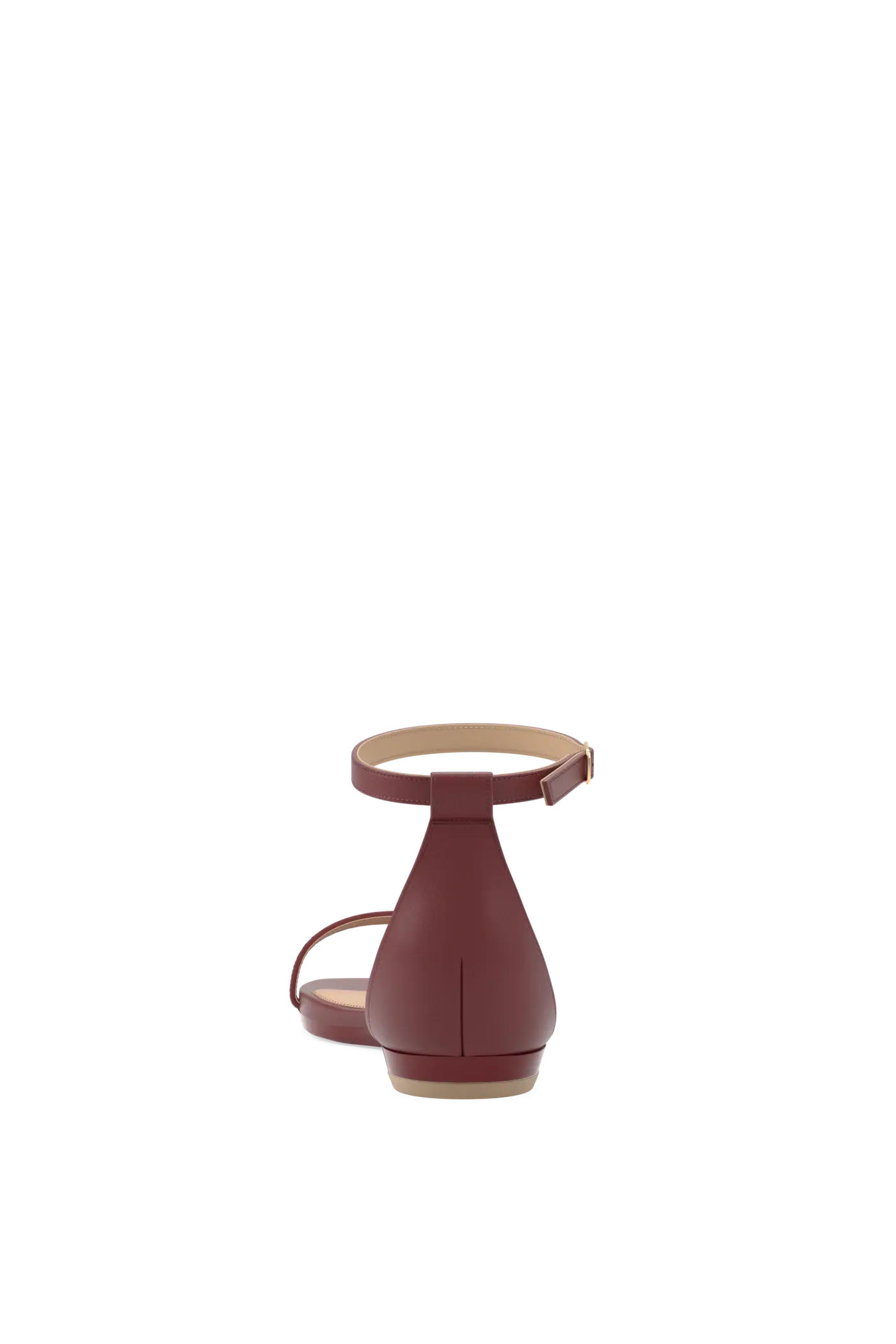 The Gigi - Merlot Leather Flat