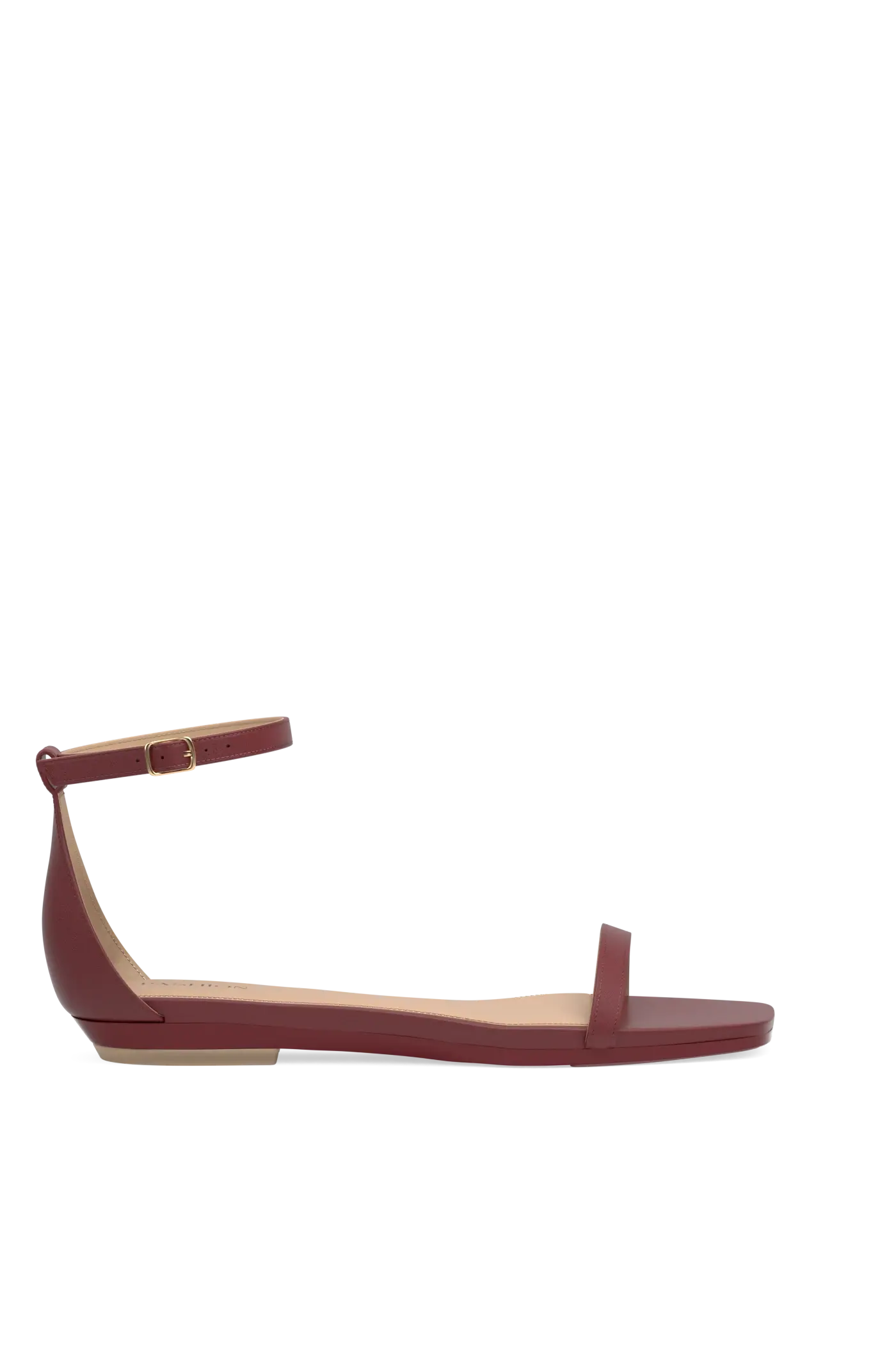 The Gigi - Merlot Leather Flat