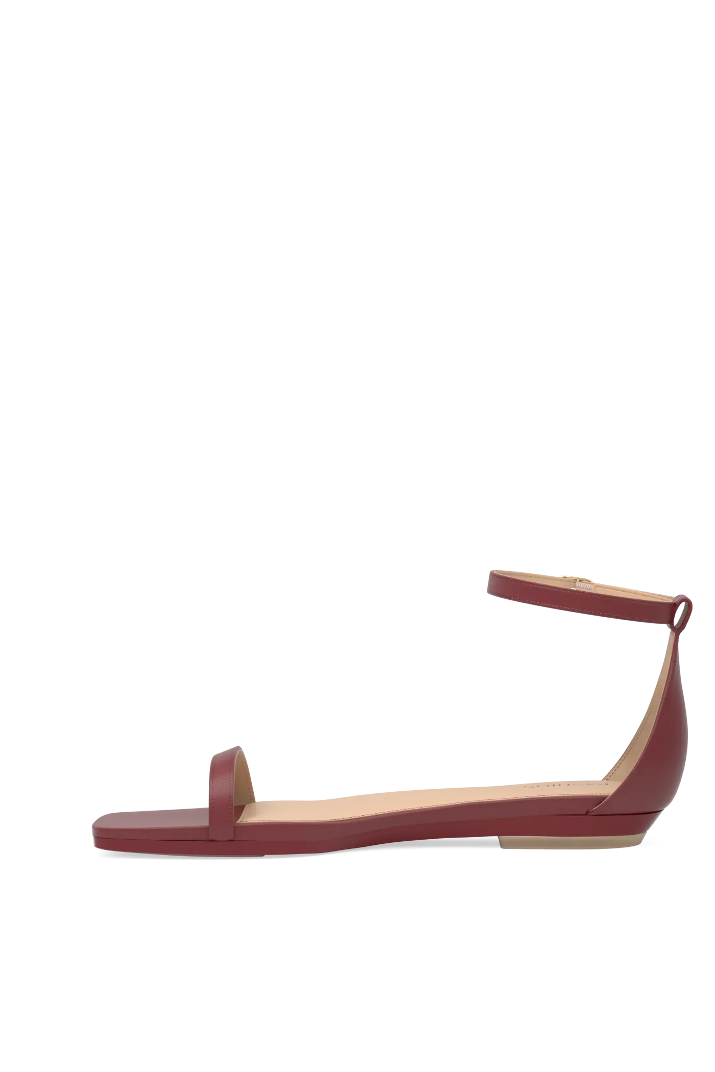 The Gigi - Merlot Leather Flat