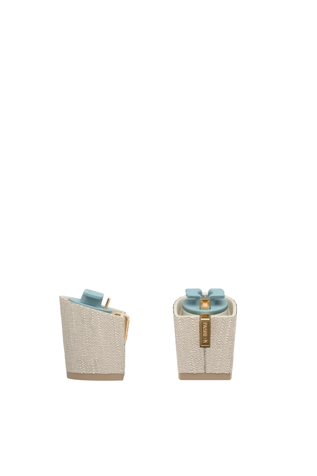 Block Heel Kit 3 Ivory Linen