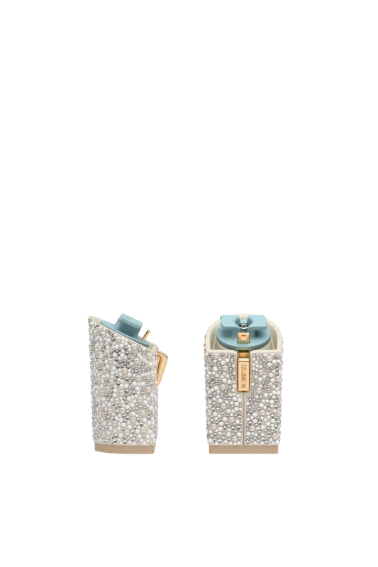 Block Heel Kit 4 Ivory Pearl & Rhinestone
