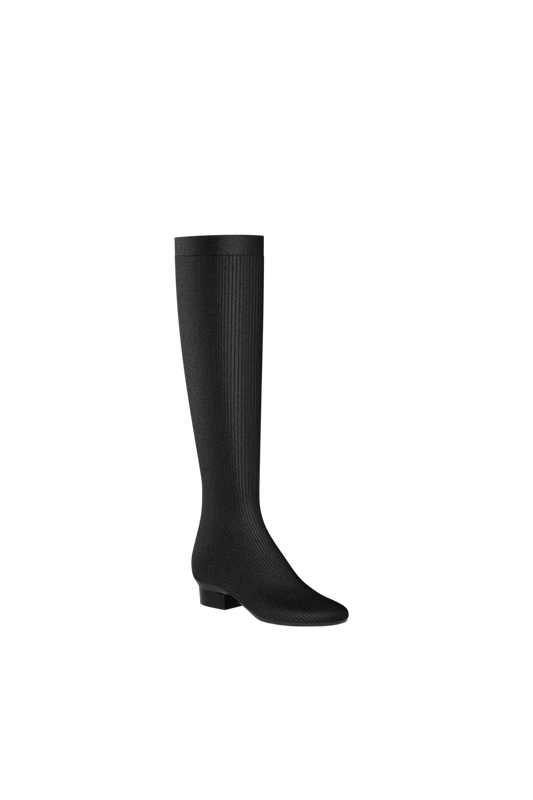 The Joanna Knee High Boot - Coal Knit