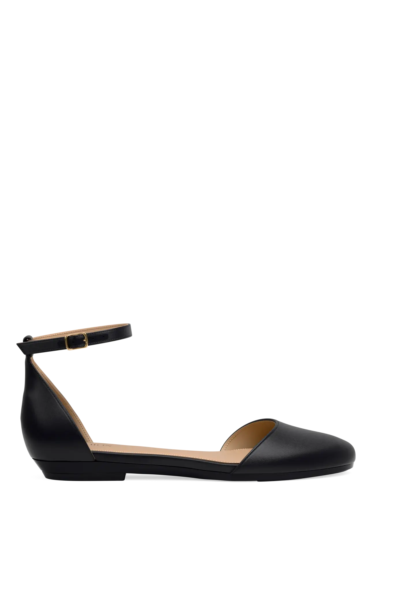 The Jocelyn - Coal Satin Flat - FINAL SALE