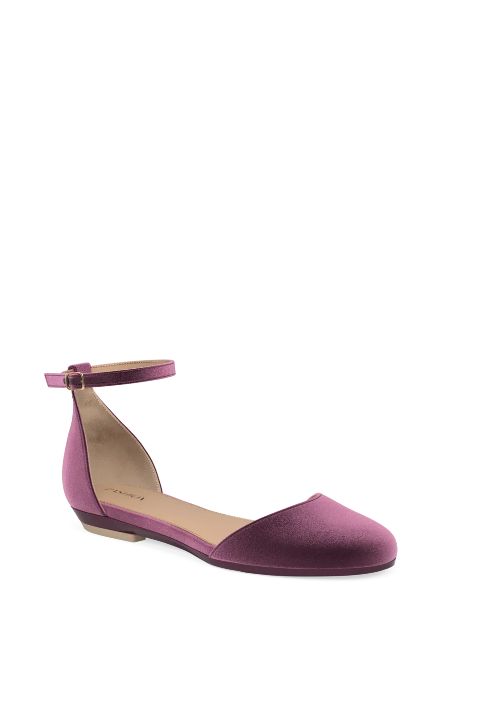 The Jocelyn - Sugar Plum Velvet Flat - FINAL SALE