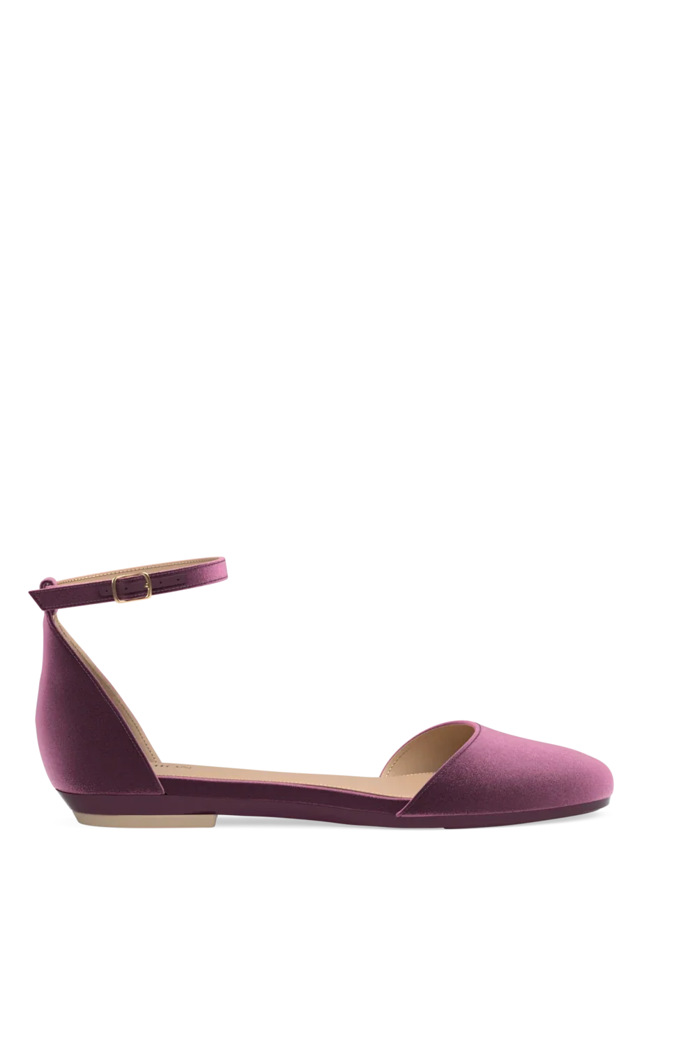 The Jocelyn - Sugar Plum Velvet Flat - FINAL SALE