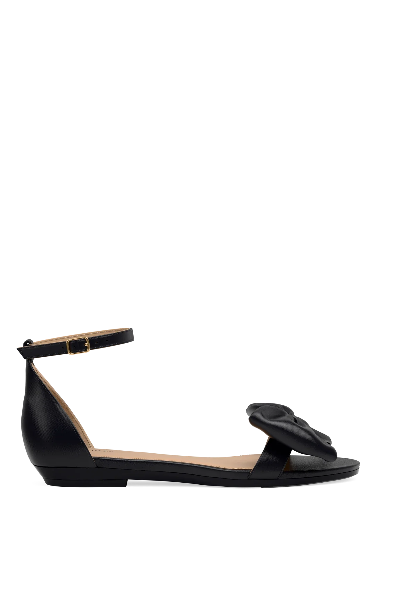 The Pashionista - Coal Satin Bow Flat - FINAL SALE