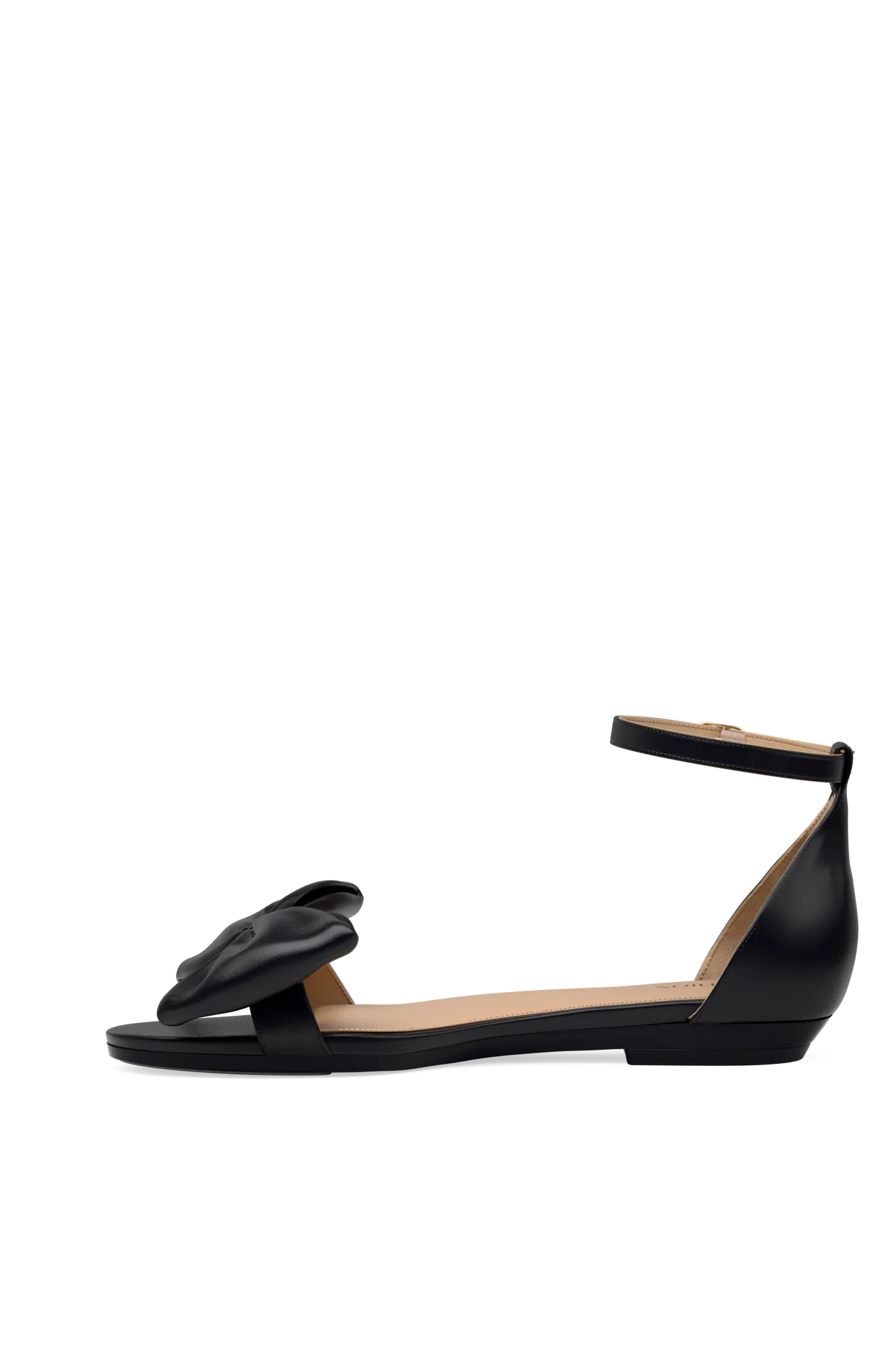 The Pashionista - Coal Satin Bow Flat - FINAL SALE