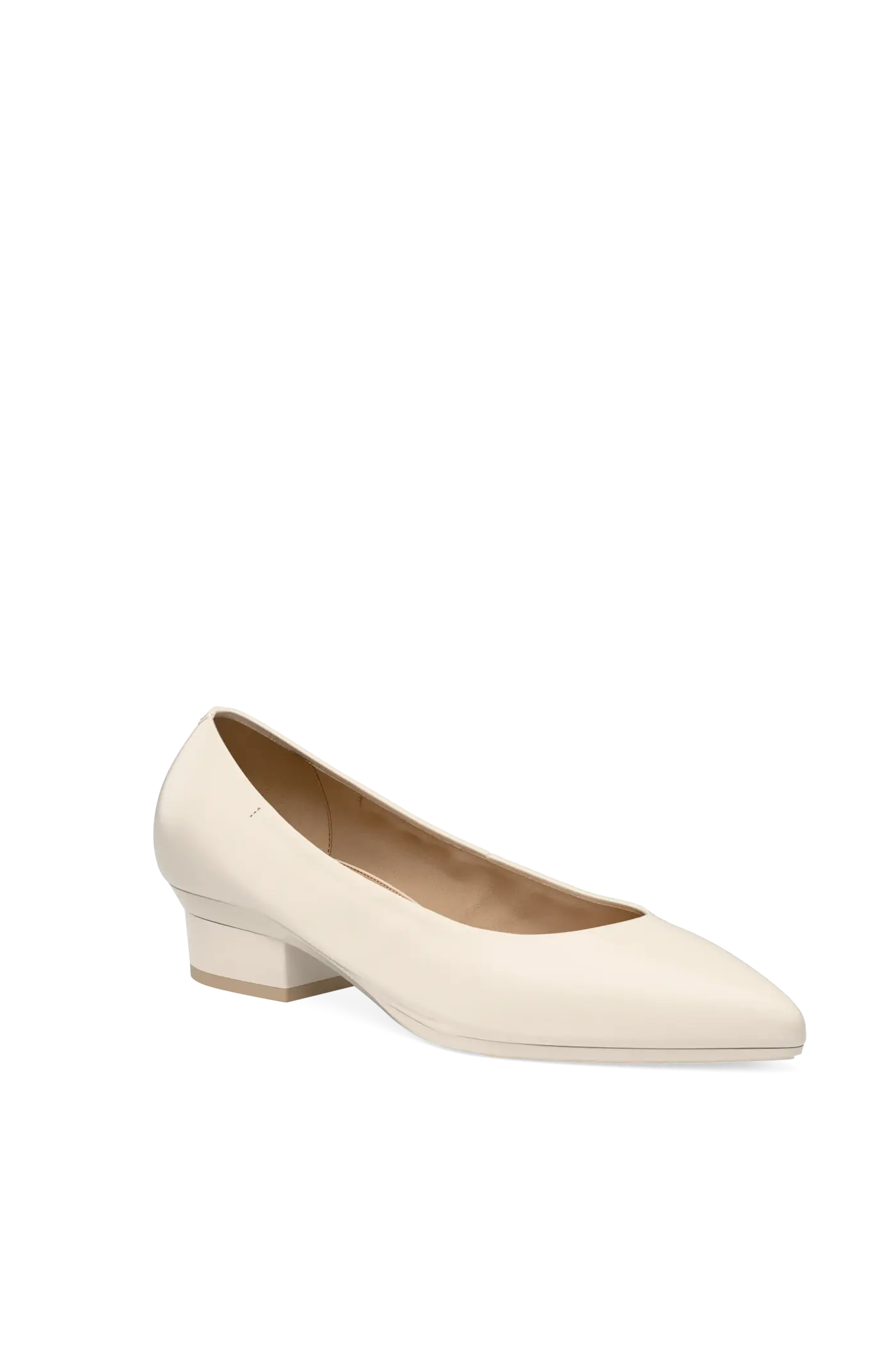 The Pump - Ivory Leather