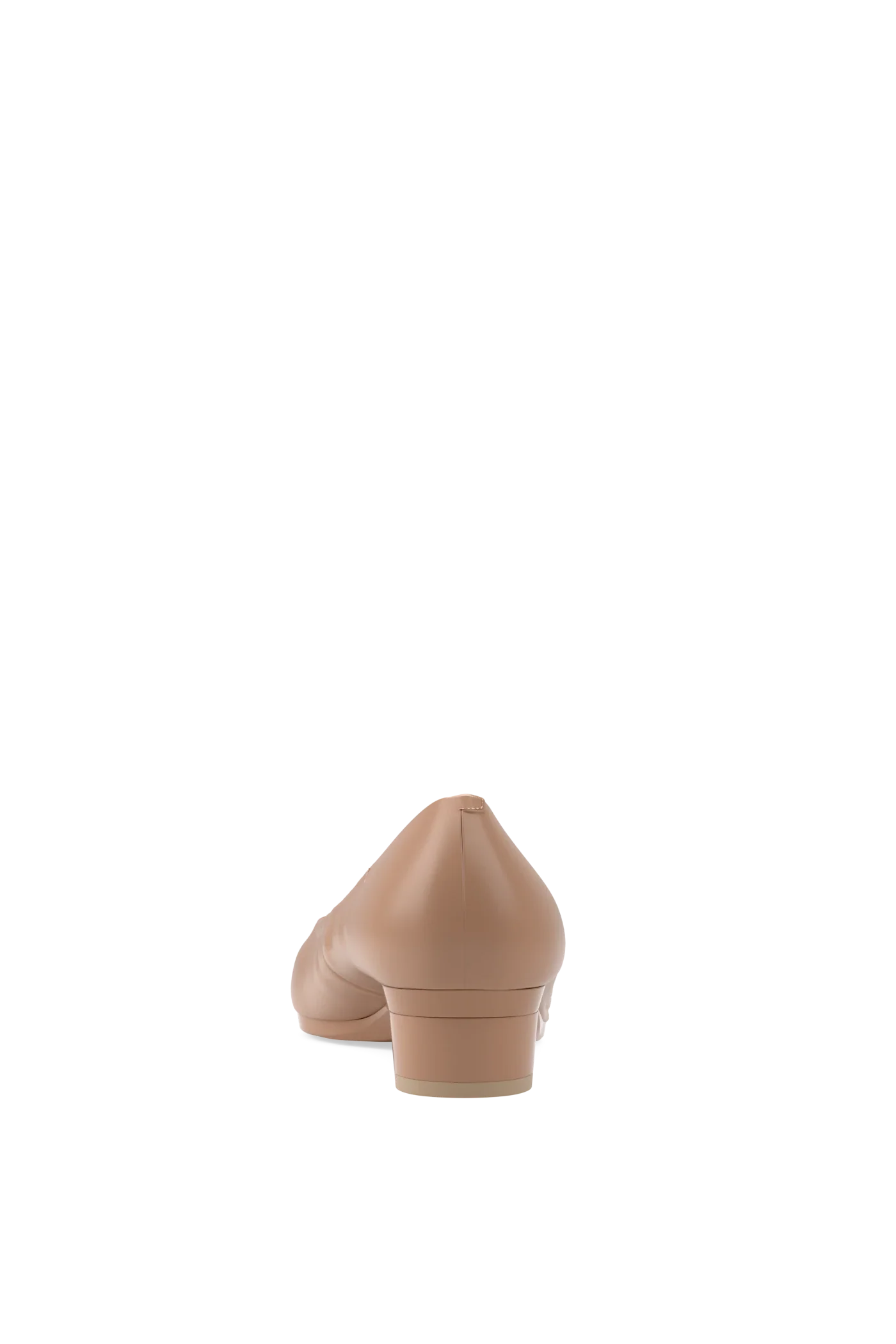 The Pump Wide Width - Latte Stretch Leather Flat