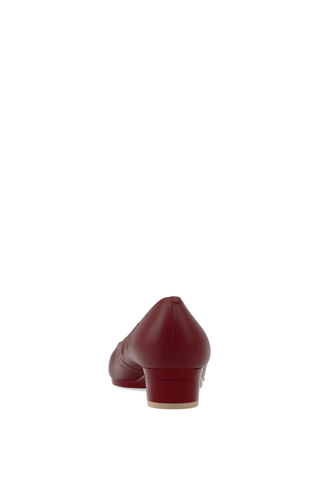 The Pump - Merlot Stretch Leather Flat