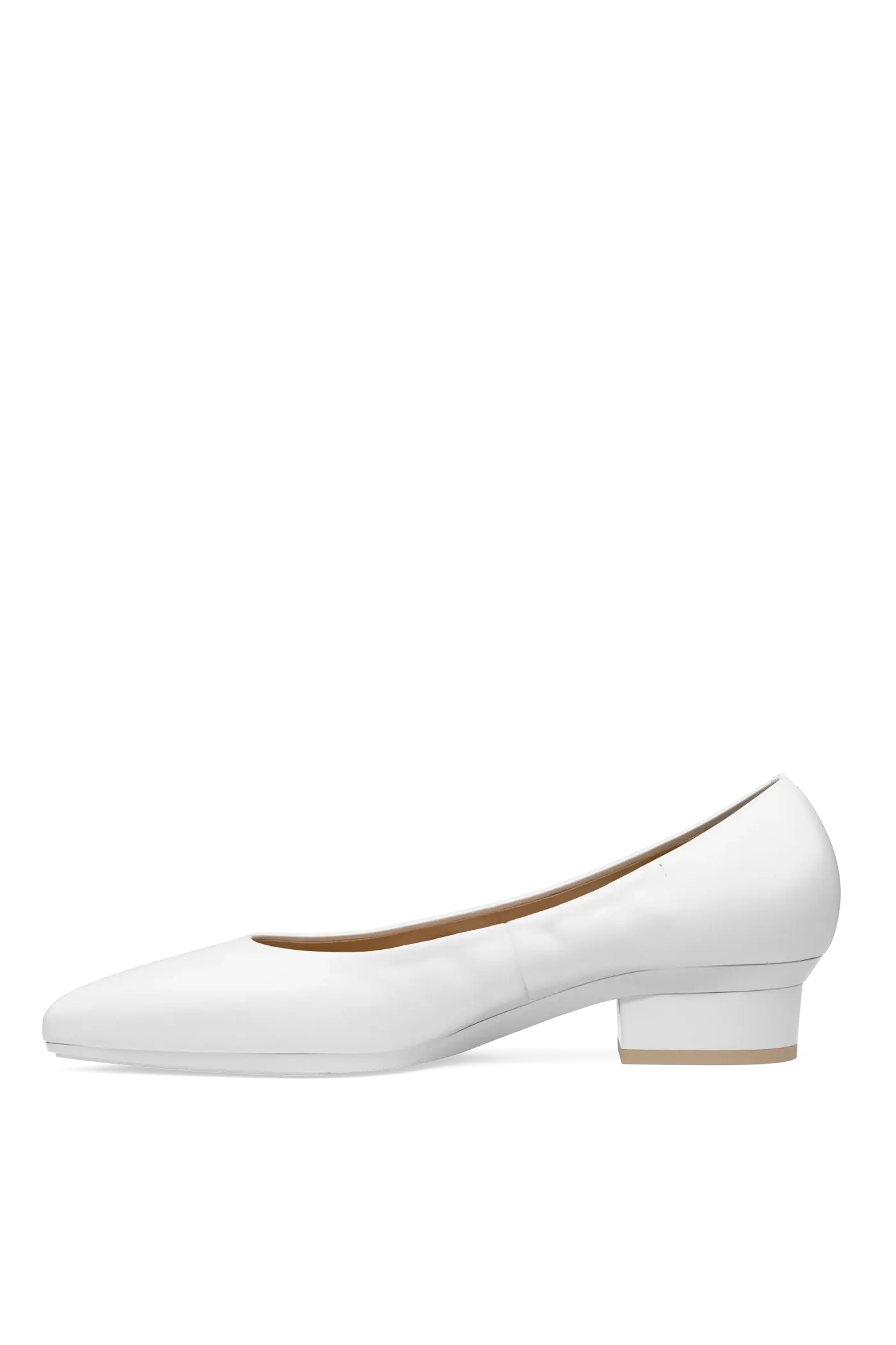 The Pump - White Leather