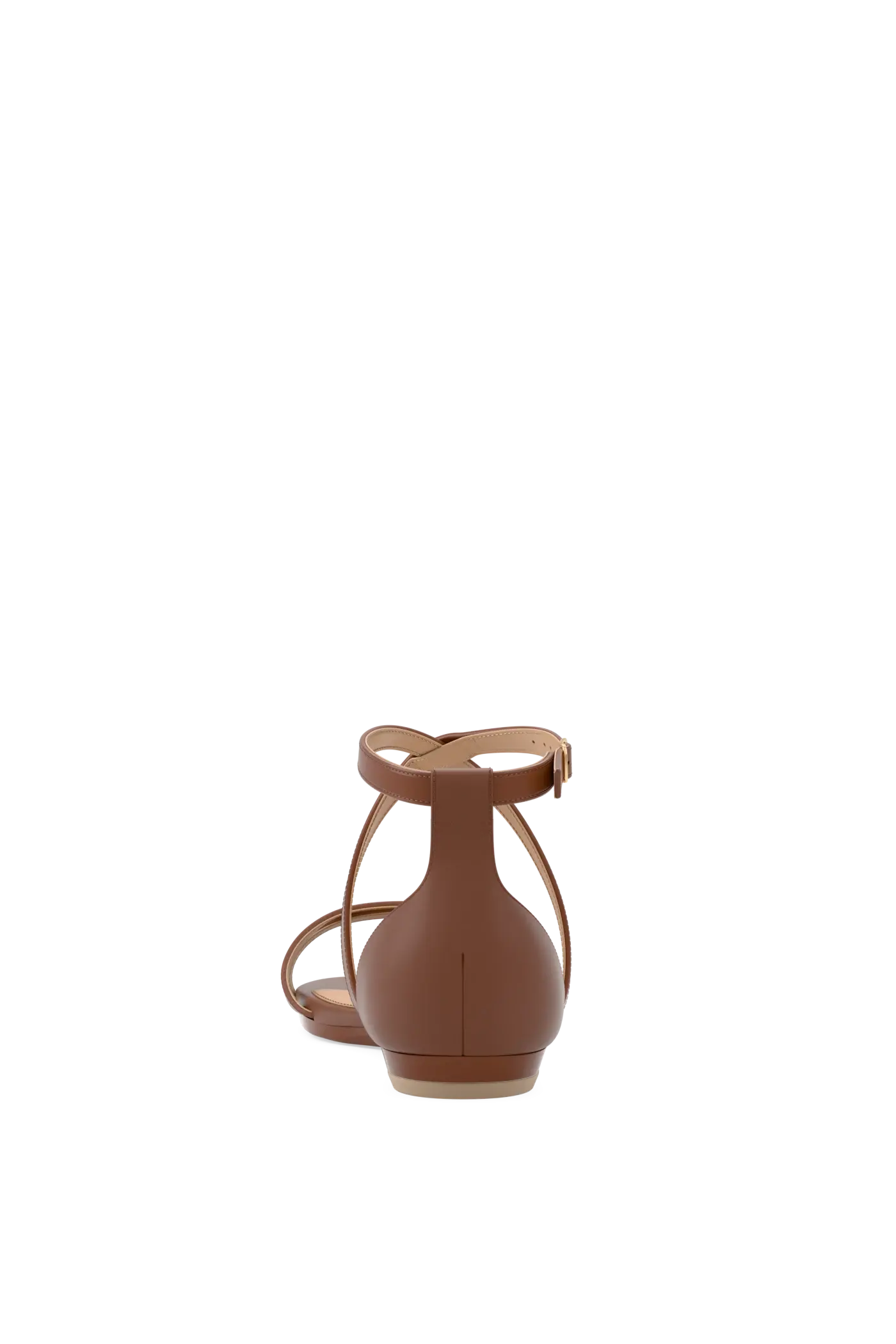 The Sandy - Walnut Leather Flat