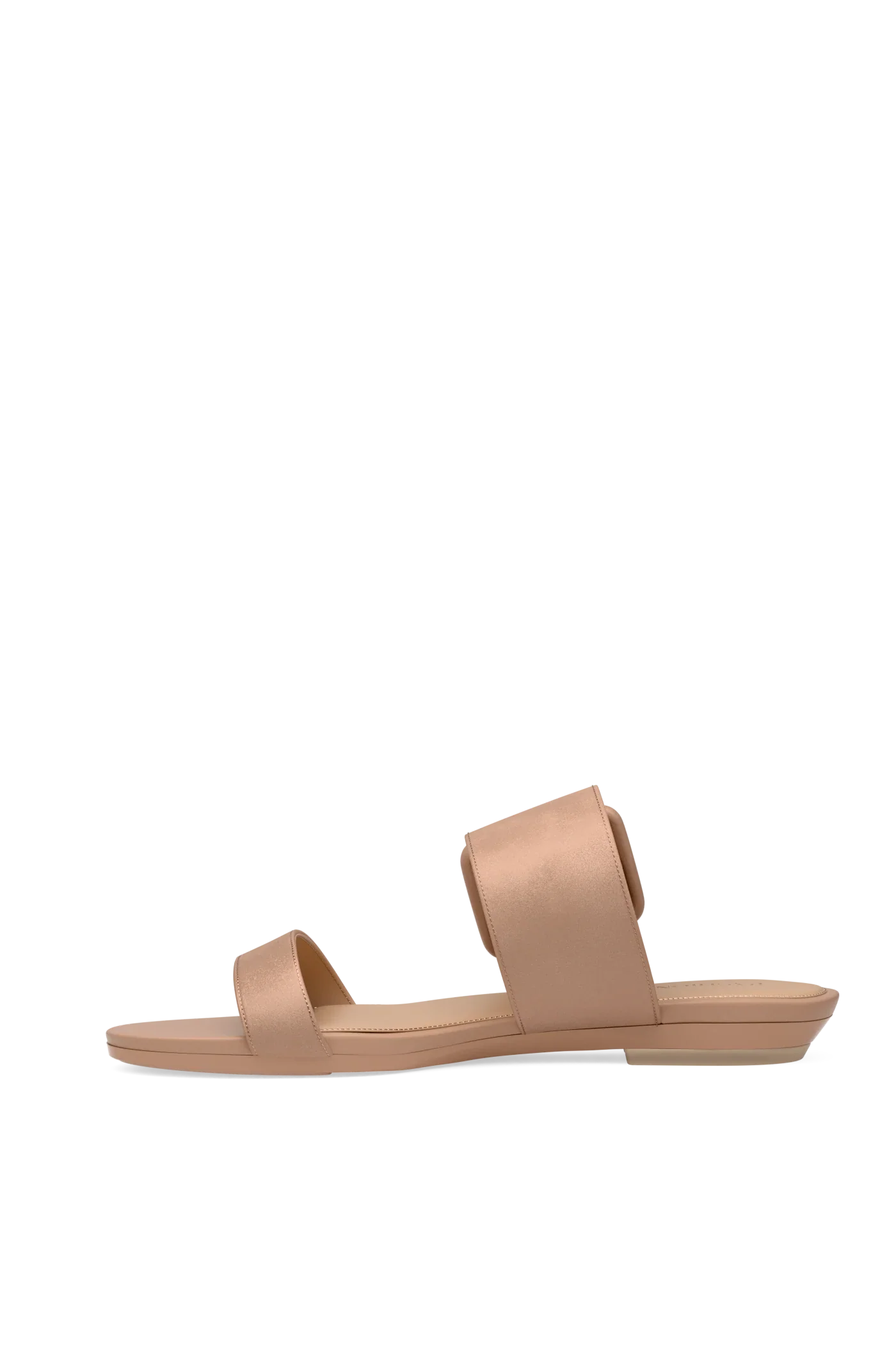 The Buckle Slide - Latte Suede