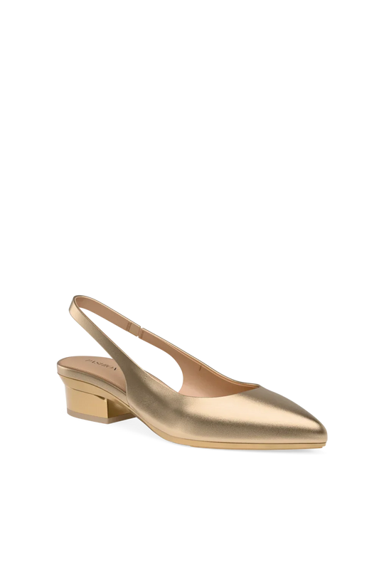 The Slingback - Matte Gold Flat