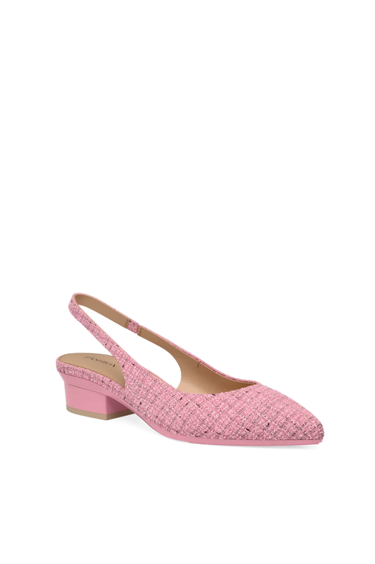 The Slingback - Pink Tweed