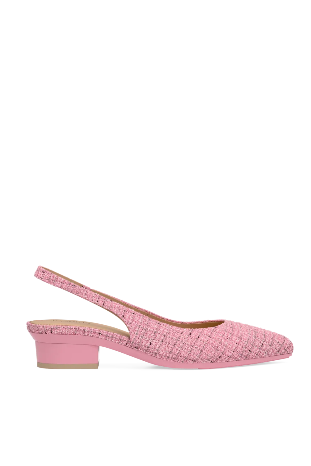 The Slingback - Pink Tweed