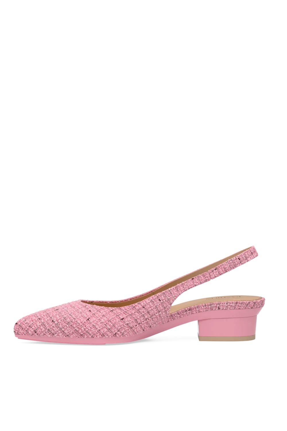 The Slingback - Pink Tweed