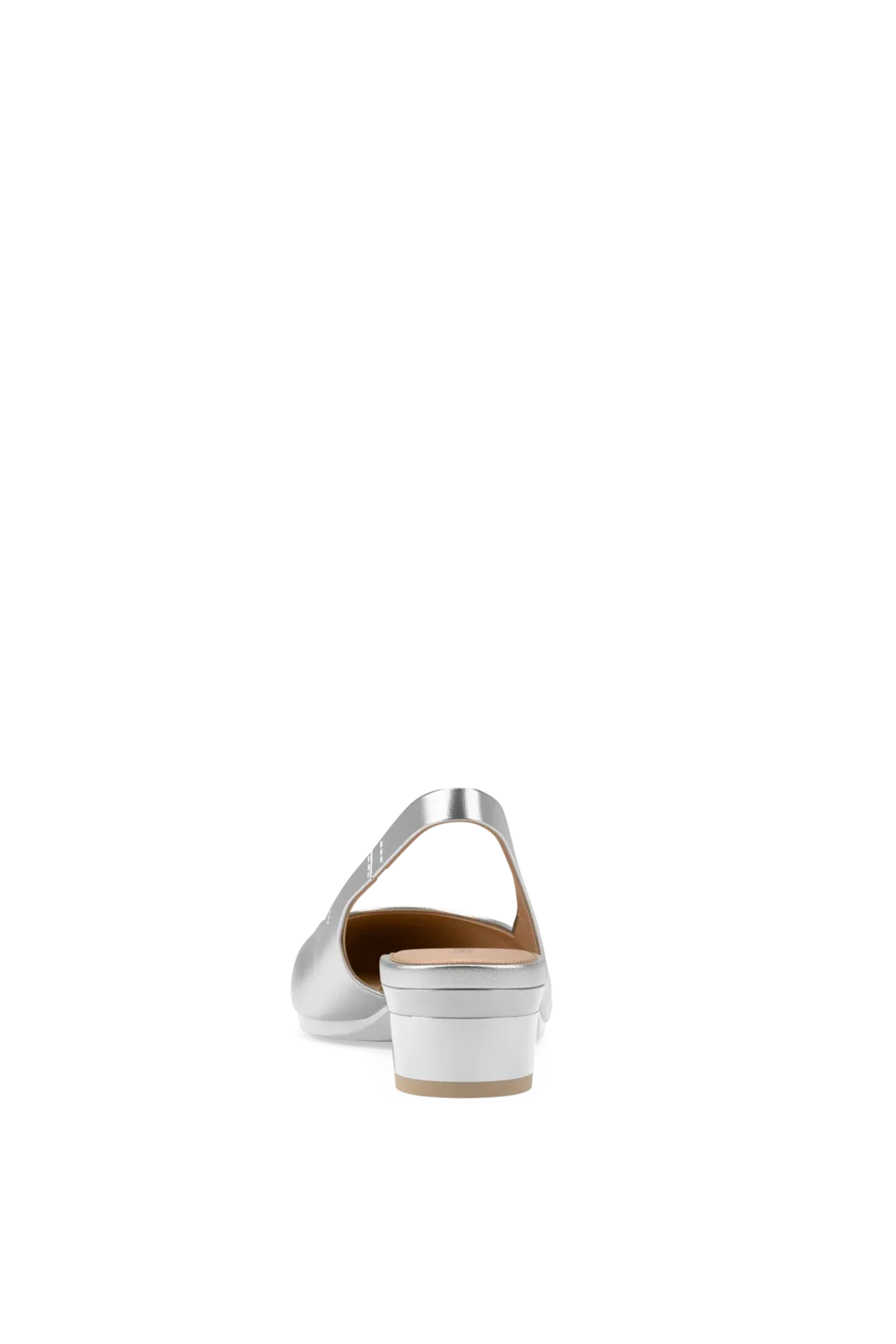 The Slingback - Matte Silver Flat