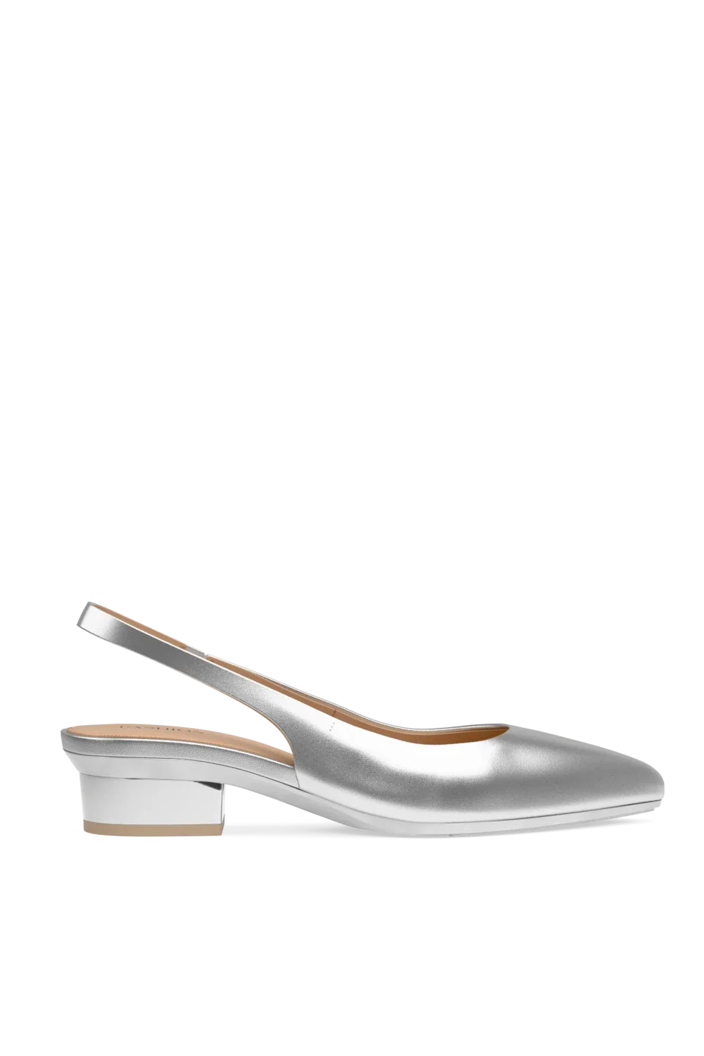 The Slingback - Matte Silver Flat