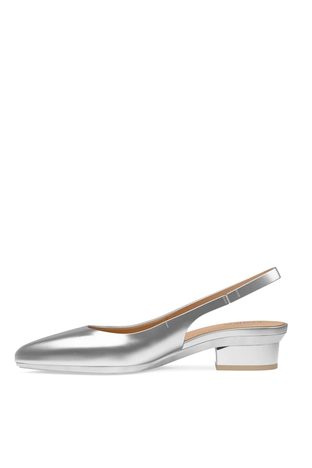 The Slingback - Matte Silver Flat