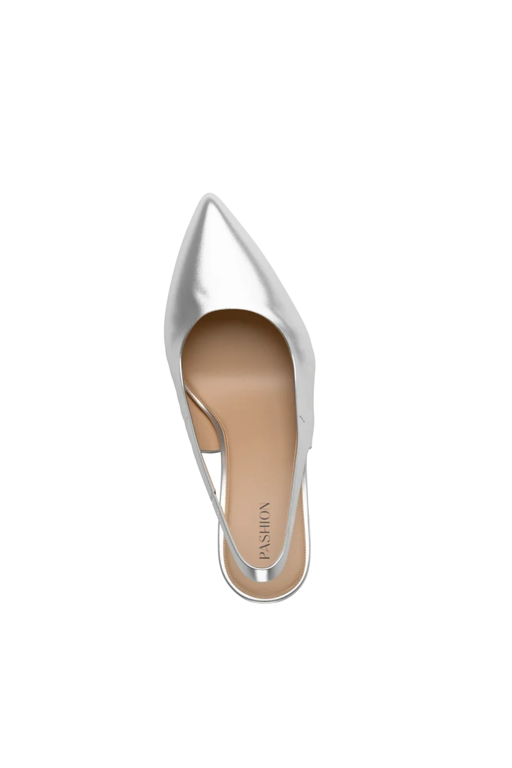 The Slingback - Matte Silver Flat