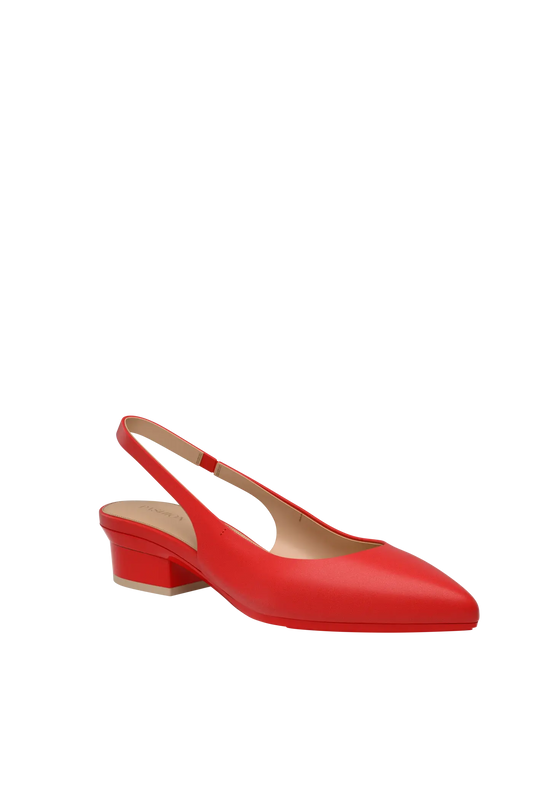 The Slingback - Cherry Red Leather