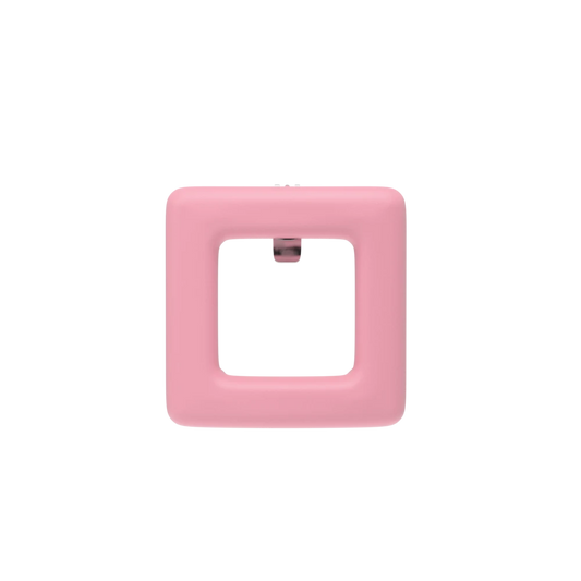 Square Pink Leather Toe Clip