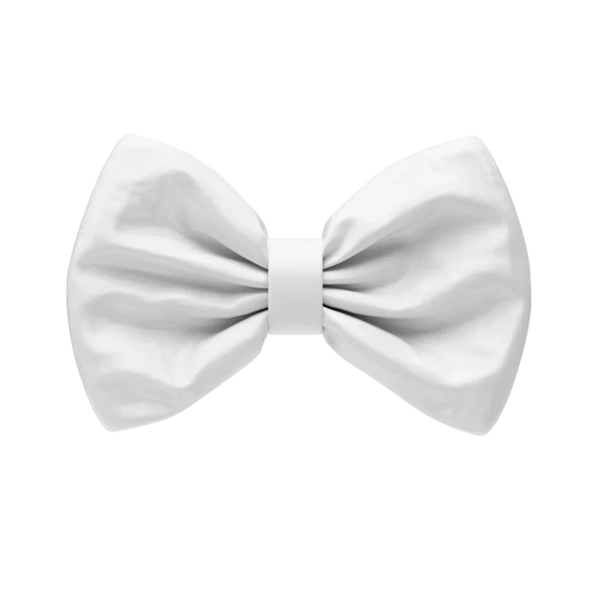Mini Bow White Satin Toe Clip