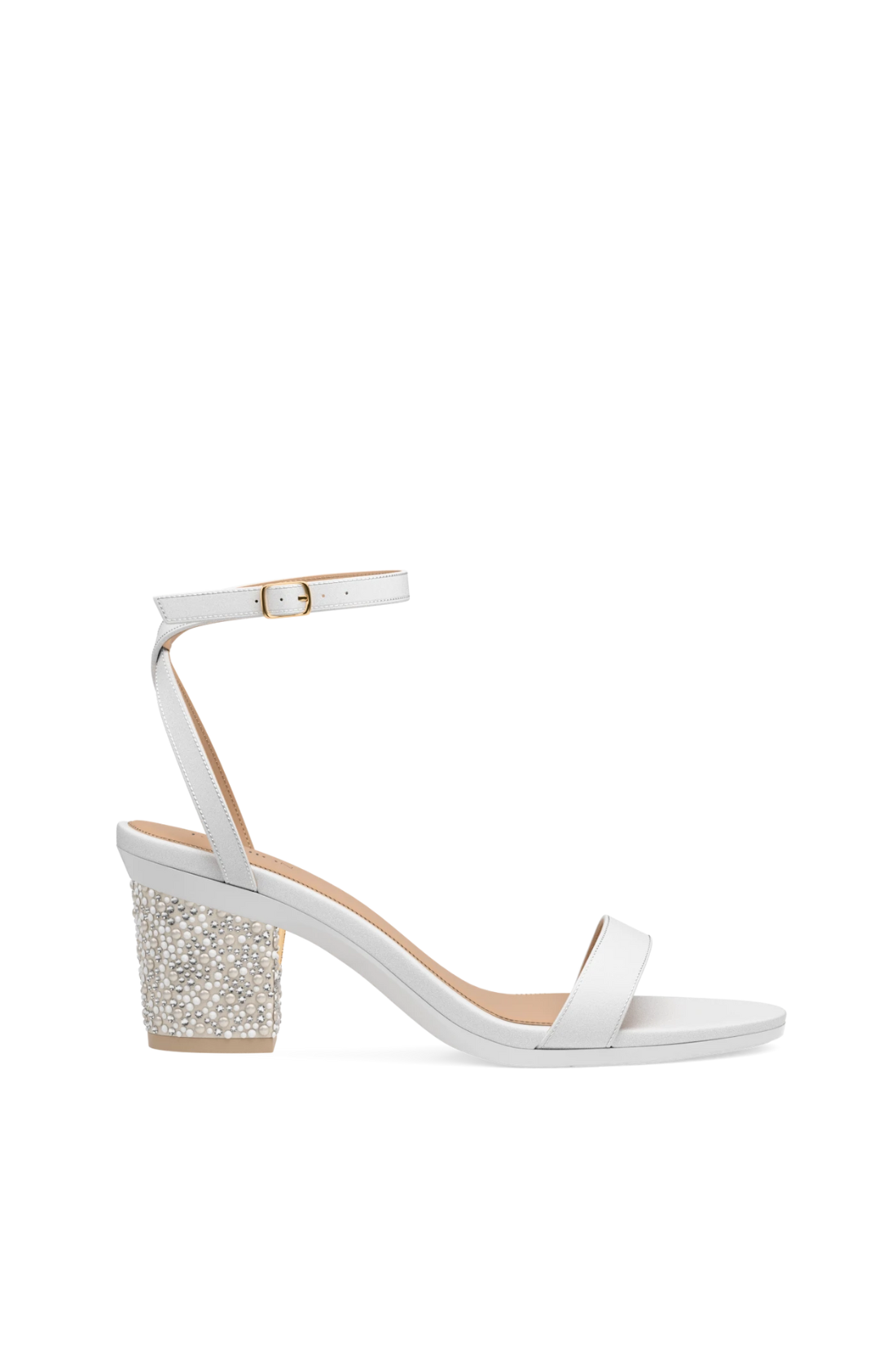 Block Heel Kit 3 Ivory Pearl & Rhinestone